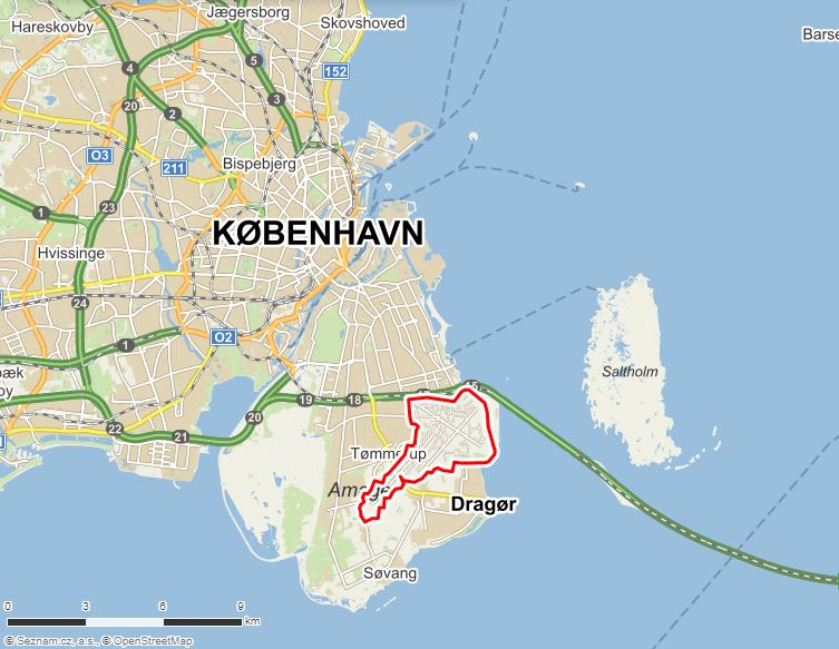 Mapa Kodaně - Leteště Copenhagen Airport Kastrup
